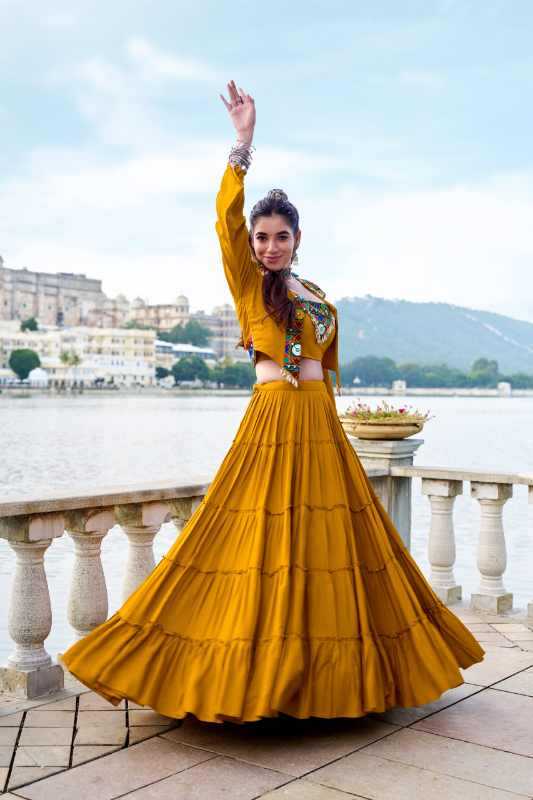 Pure Rayon Traditional Lehenga in White