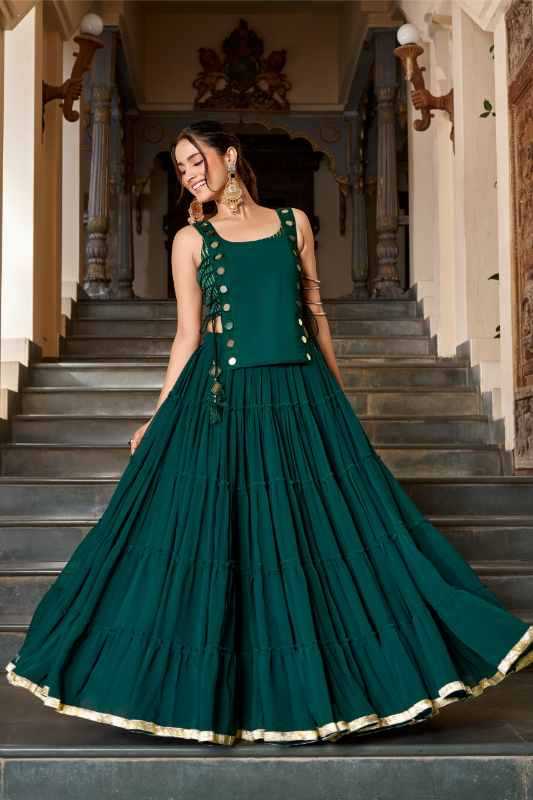 Cotton Designer Lehenga in Red