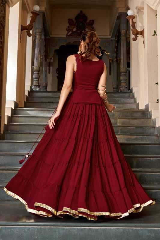 Cotton Designer Lehenga in Red