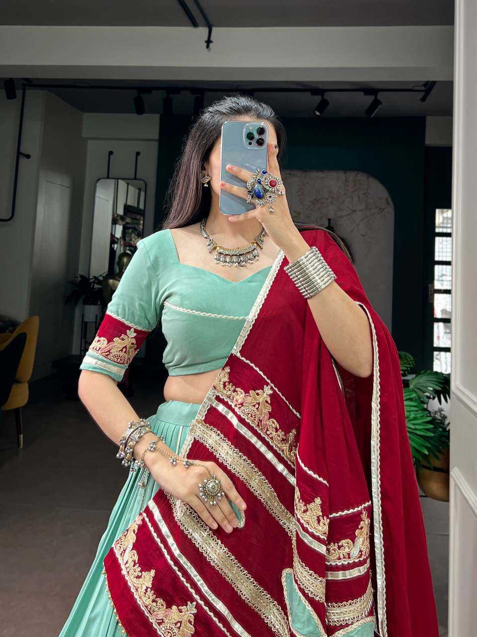 Rayon Embroidered Lehenga