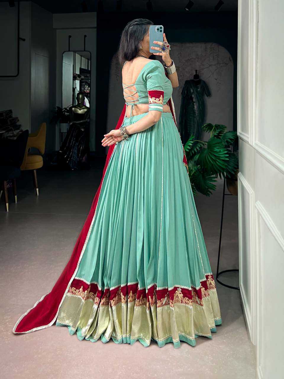 Rayon Embroidered Lehenga