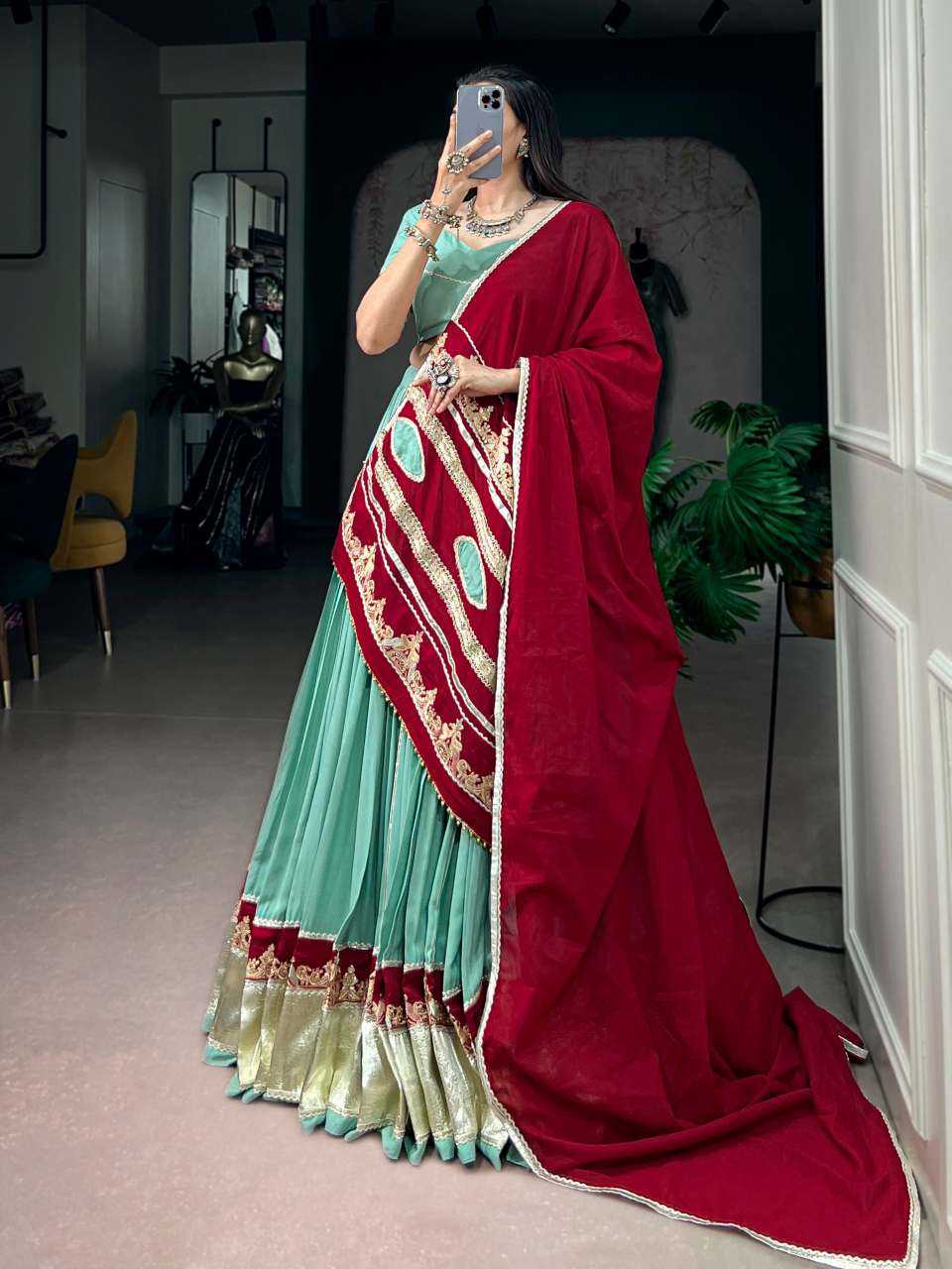 Rayon Embroidered Lehenga