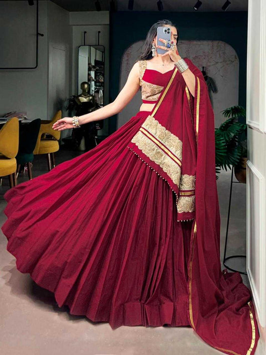 Cotton Designer Lehenga 1746
