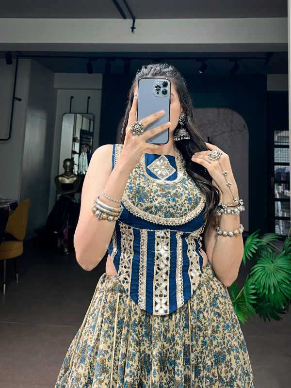 Viscose Chanderi Designer Lehenga