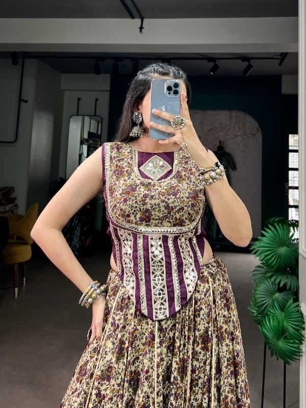 Viscose Chanderi Designer Lehenga