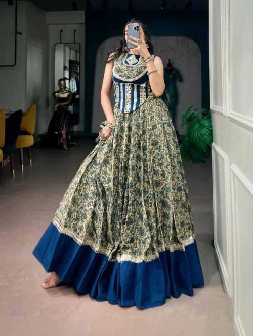 Viscose Chanderi Designer Lehenga 1797