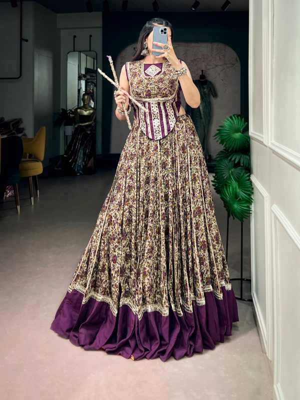 Viscose Chanderi Designer Lehenga