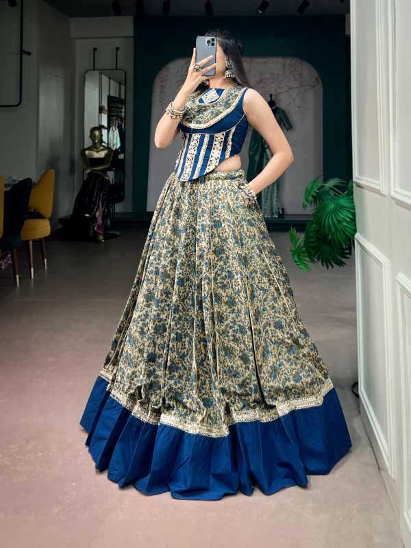 Viscose Chanderi Designer Lehenga