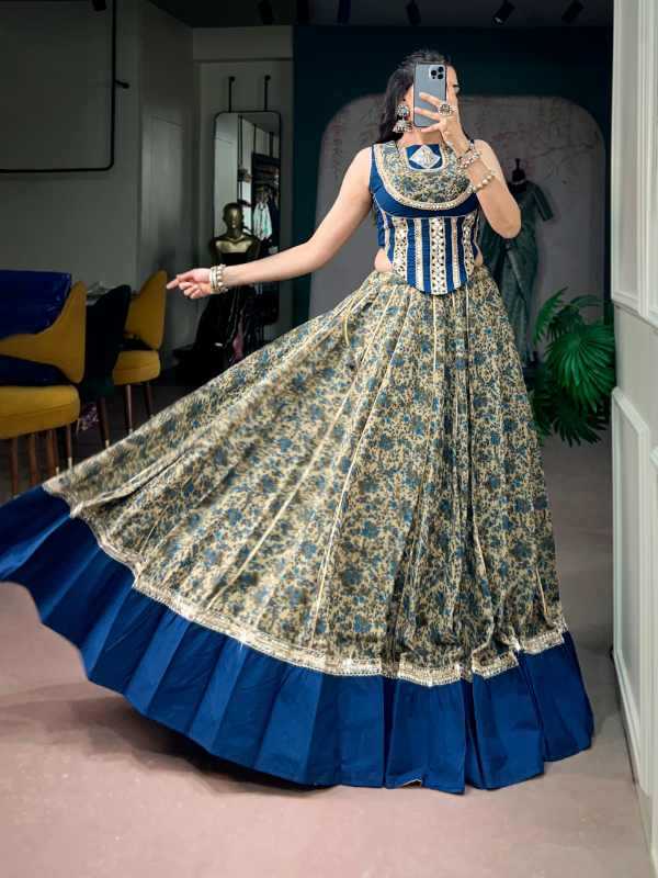 Viscose Chanderi Designer Lehenga