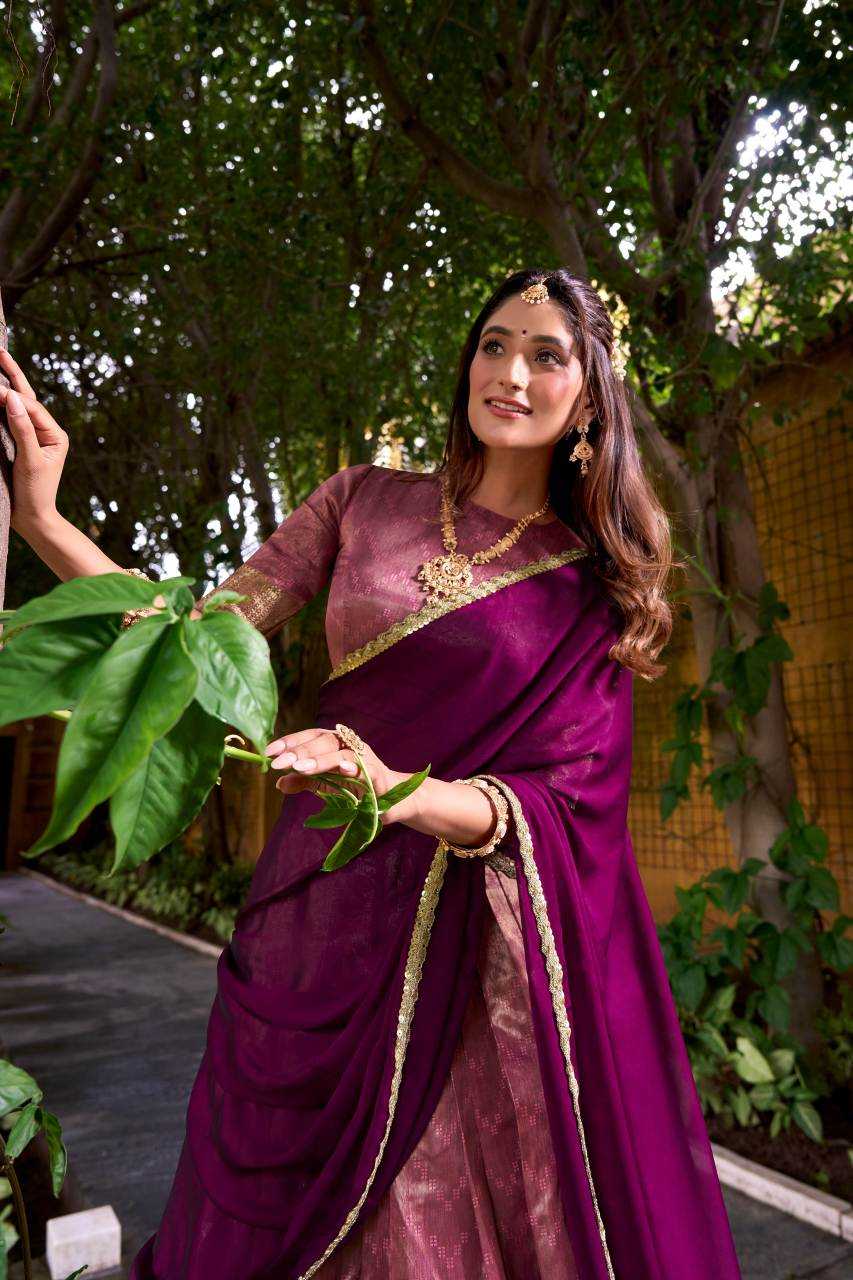 Silk Traditional Lehenga in Onion