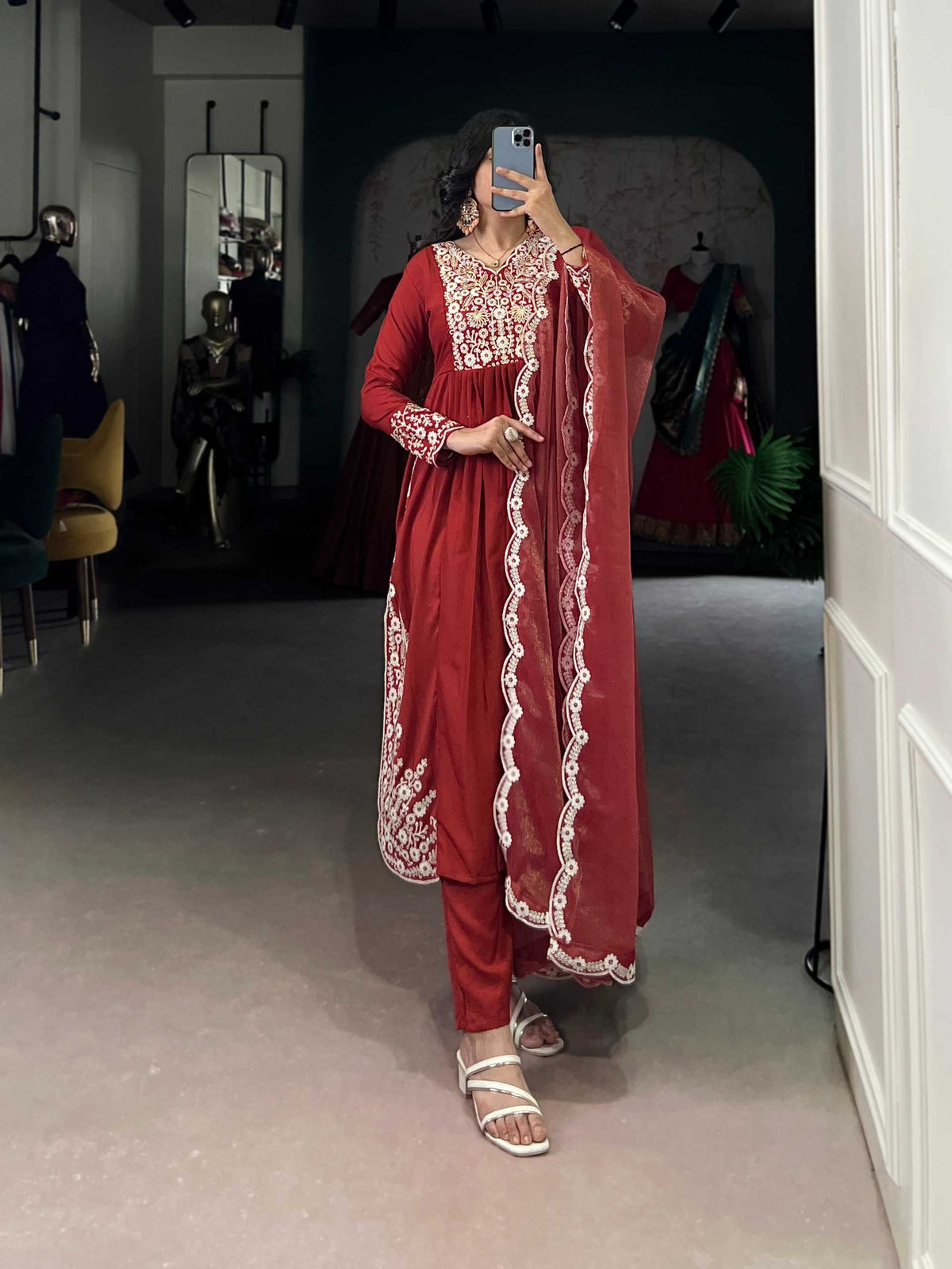 Cotton Embroidery Suit 3031