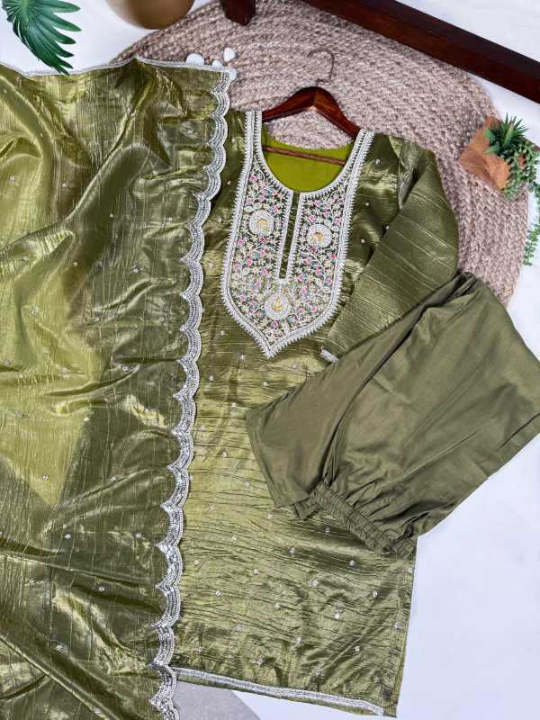Cotton Embroidery Suit 3037
