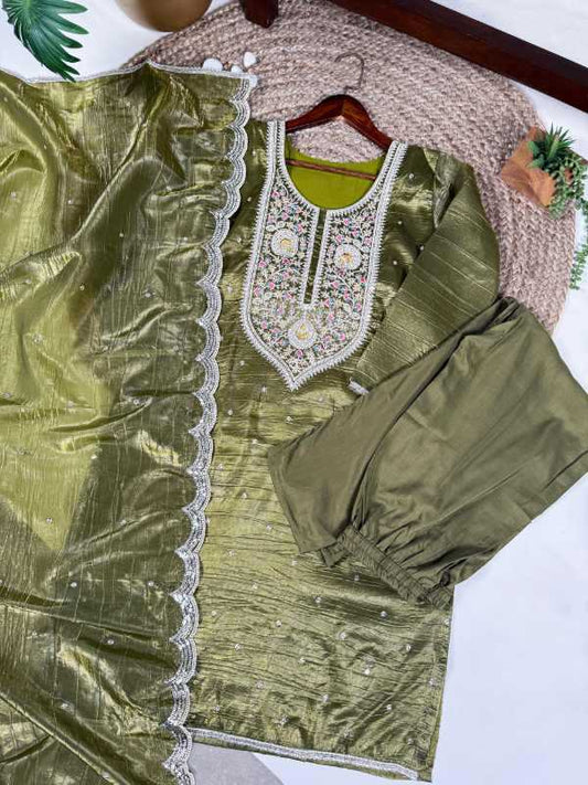 Cotton Embroidery Suit 3037
