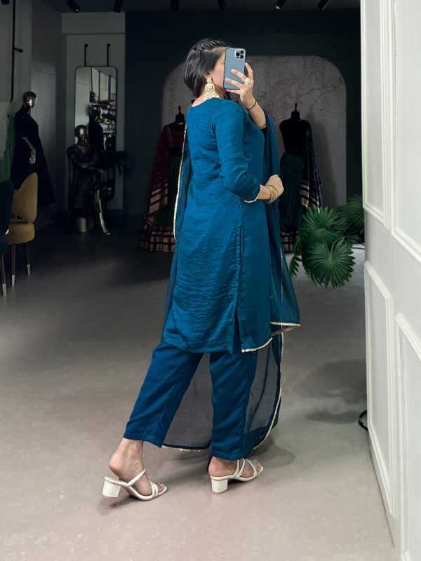 Vichitra Silk Cotton Suit