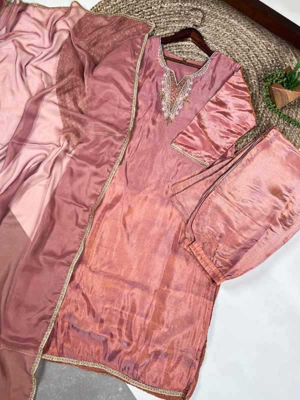 Vichitra Silk Party Wear Suit