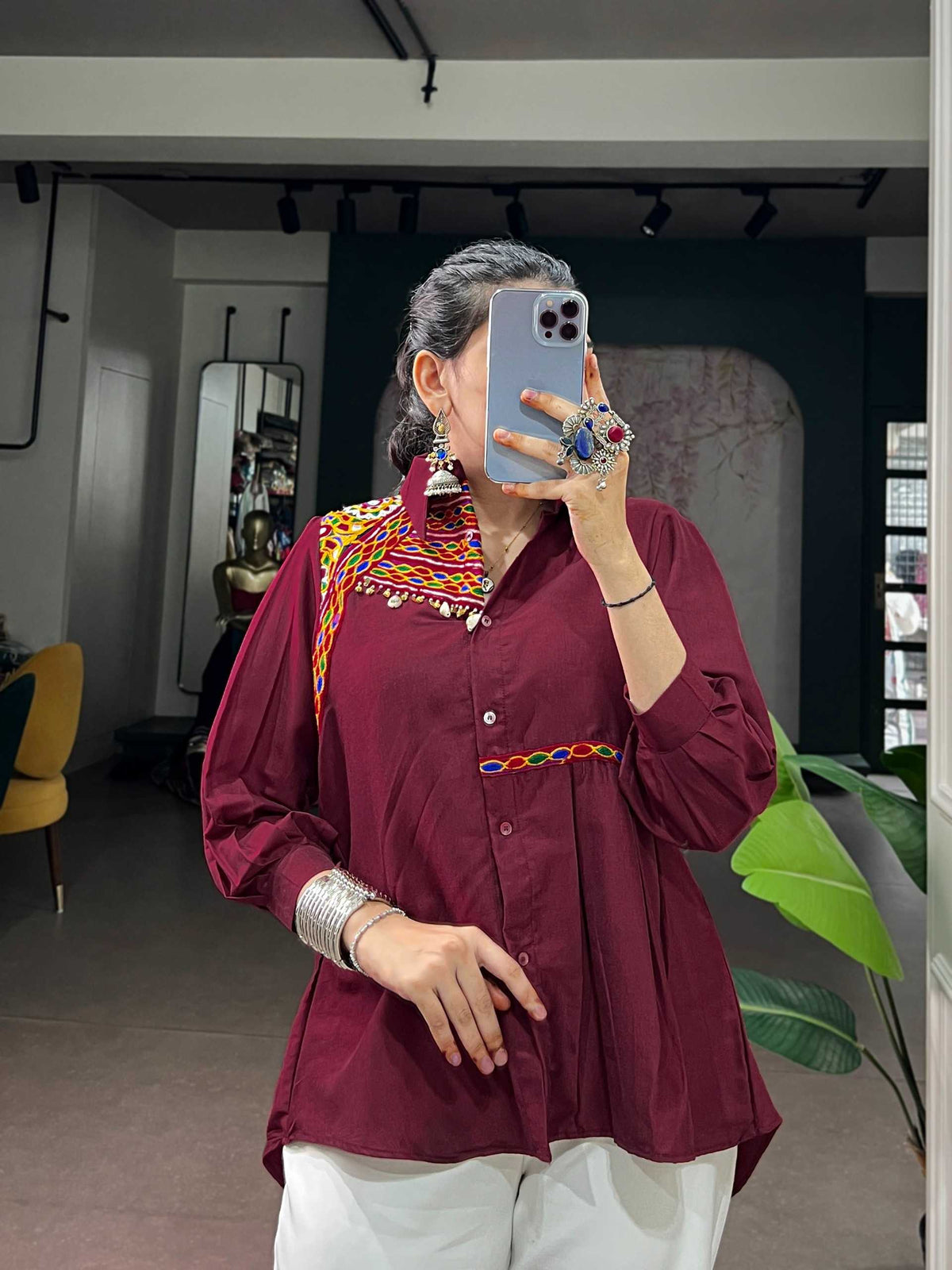 Chinon Top in Mehndi
