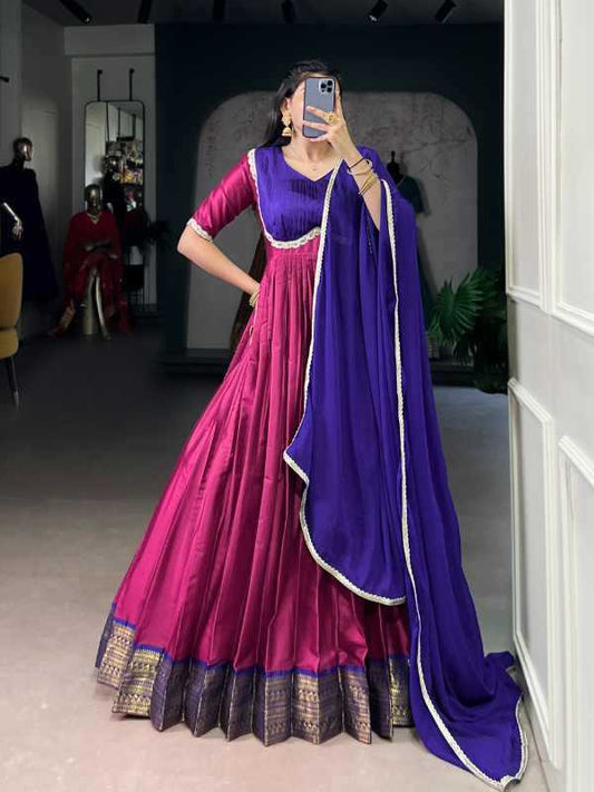 Aura Silk Party Gown