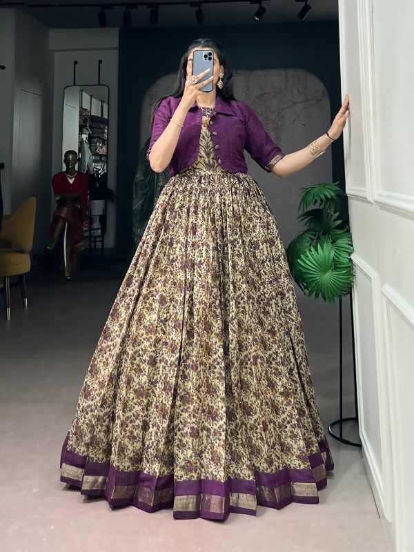 Viscose Chanderi Designer Dress
