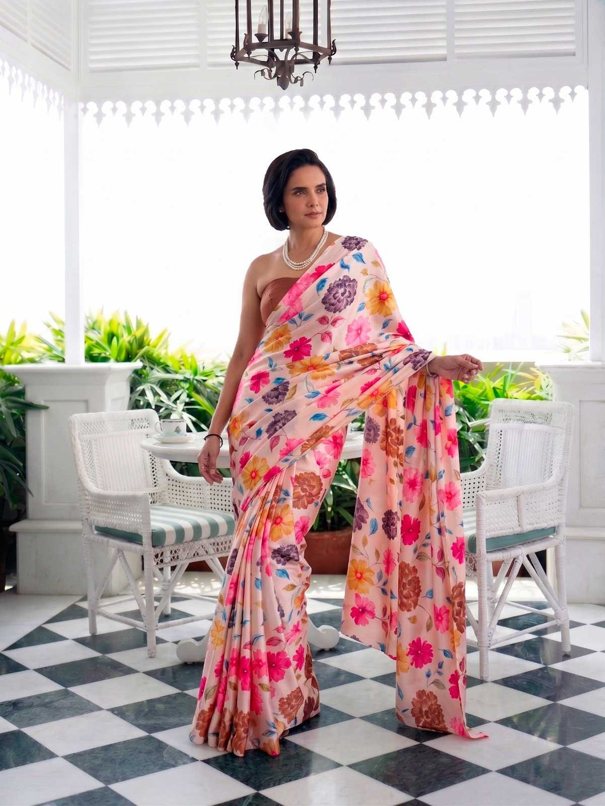 Satin Silk Party Wear Saree
