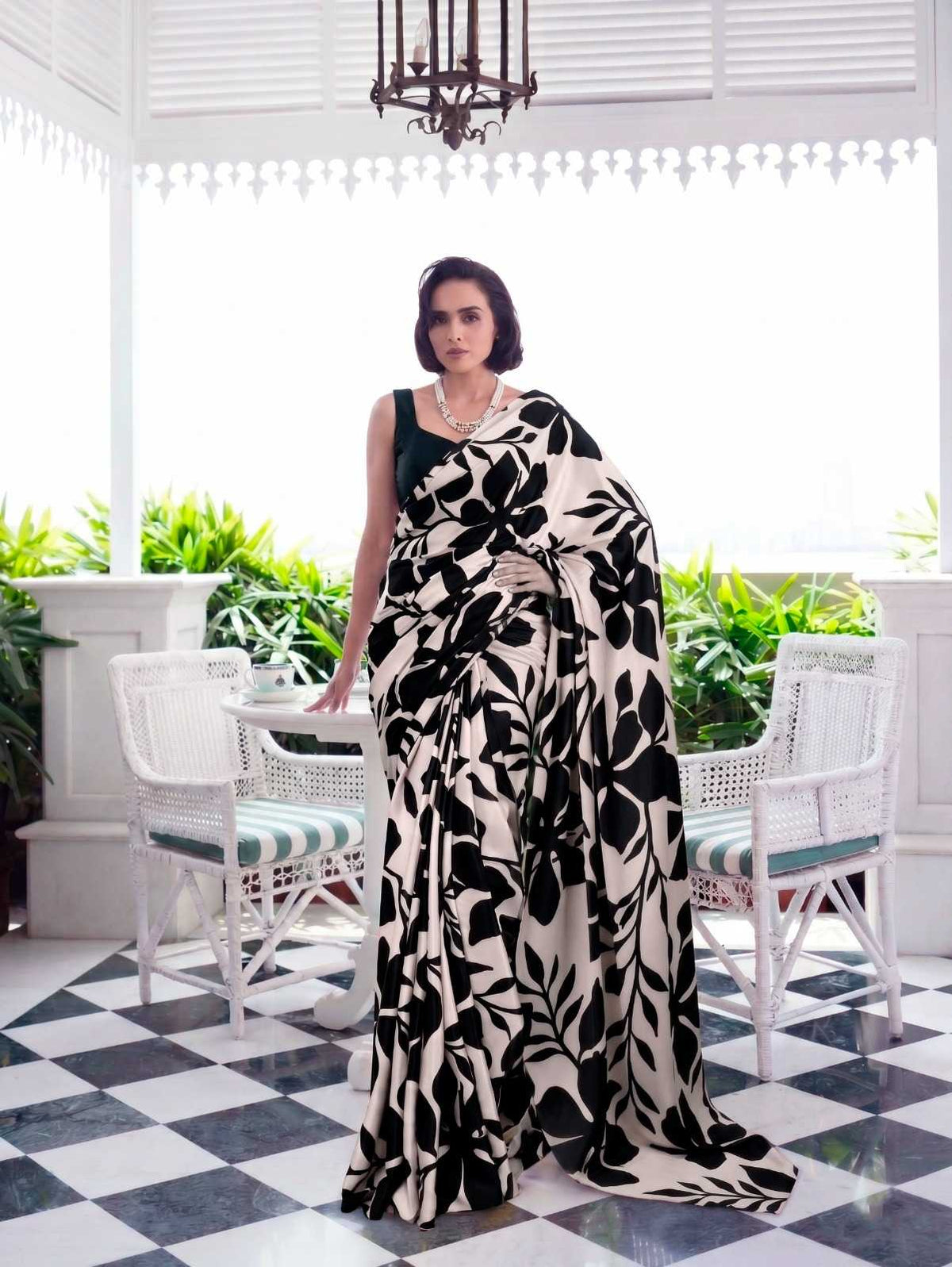 Satin Silk Party Wear Saree
