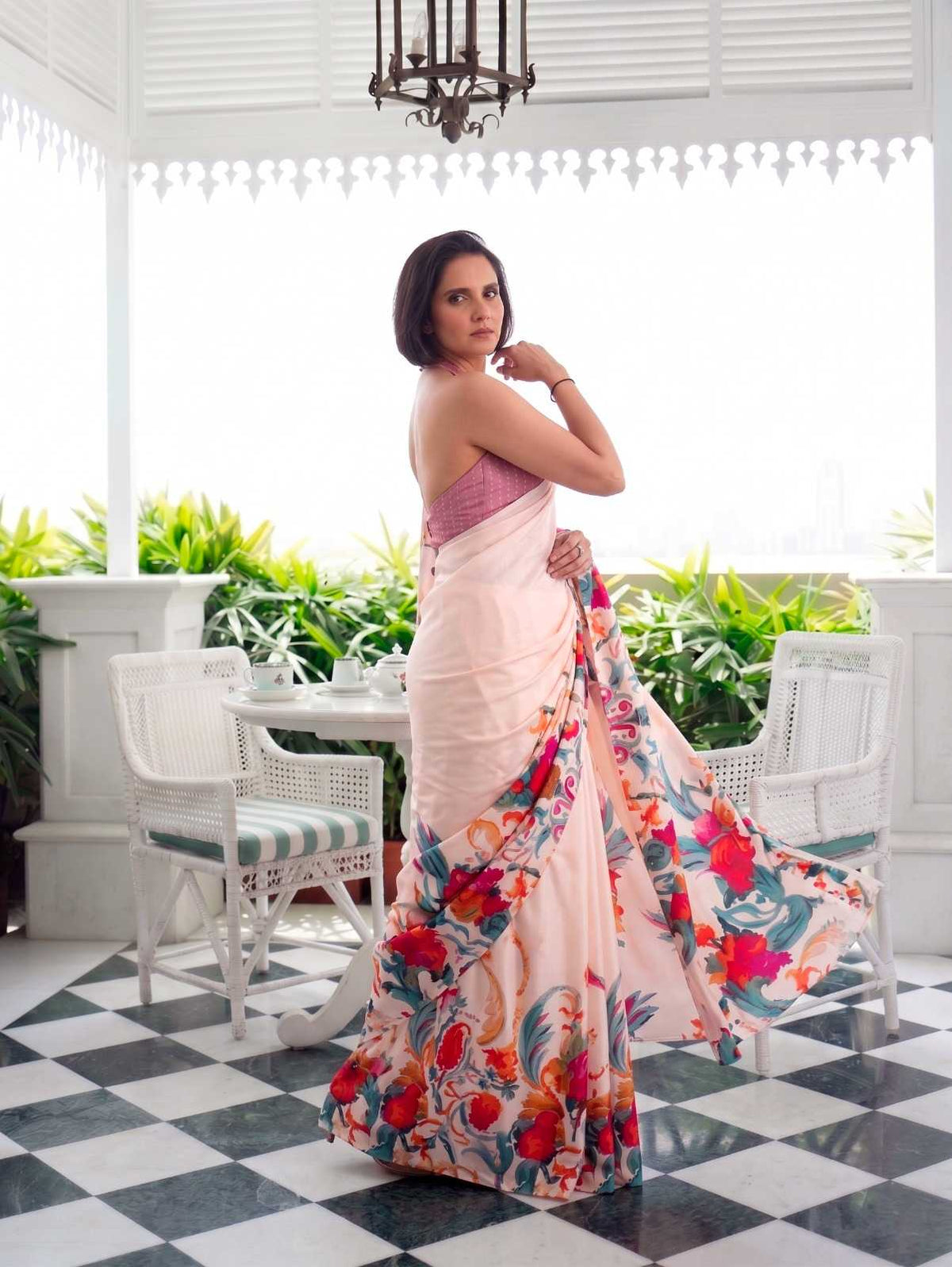 Satin Silk Party Wear Saree