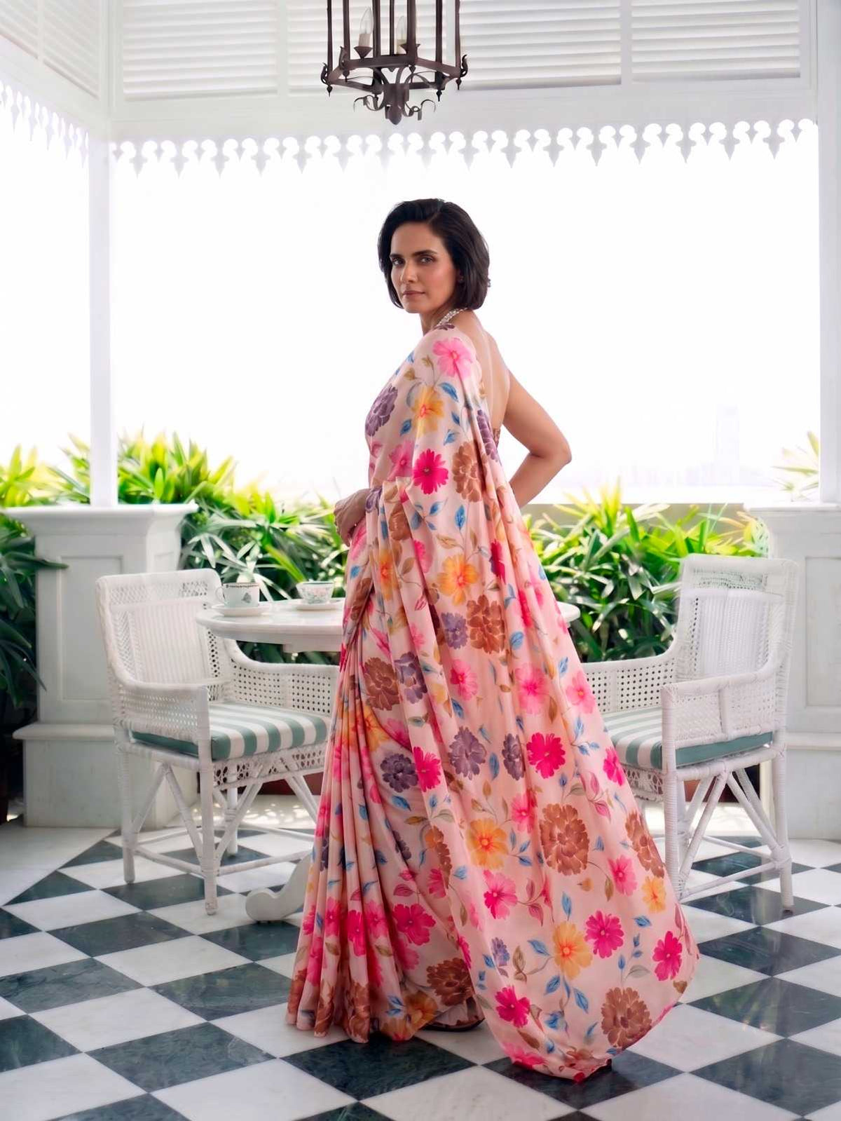 Satin Silk Party Wear Saree