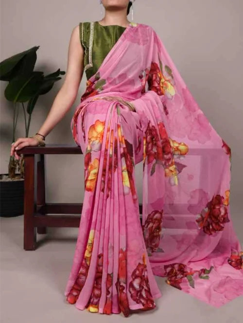 Chiffon Designer Saree