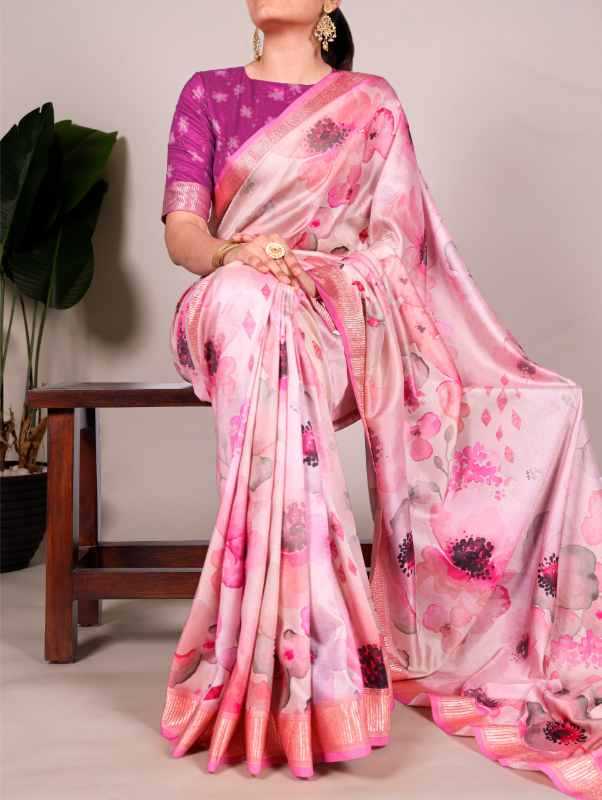 Tussar Silk Designer Saree in Blue