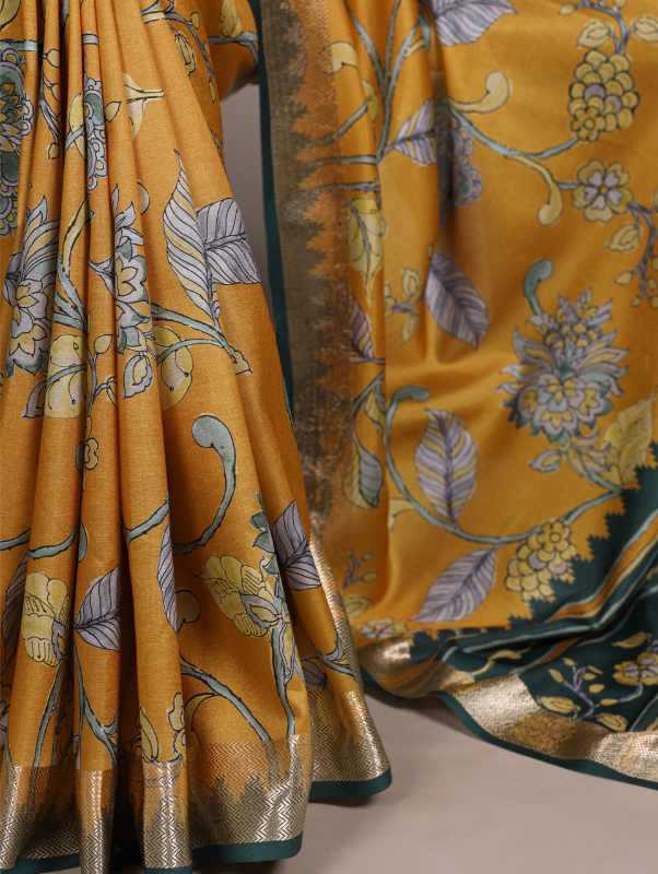 Tussar Silk Designer Saree in Beige