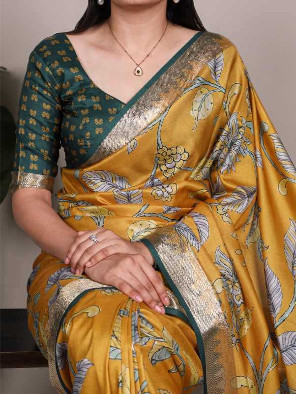 Tussar Silk Designer Saree in Beige