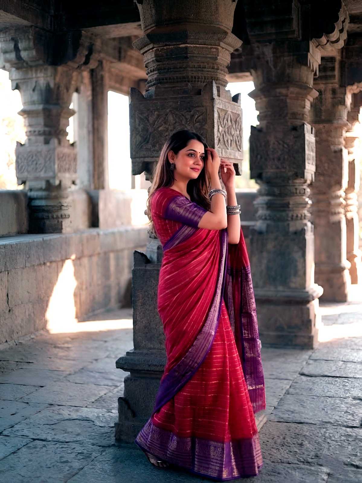 Crepe Designer Saree 7029