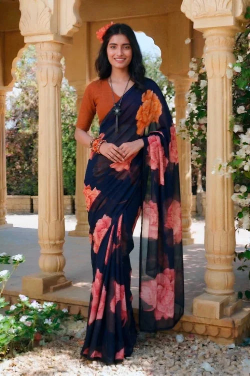 Chiffon Printed Saree