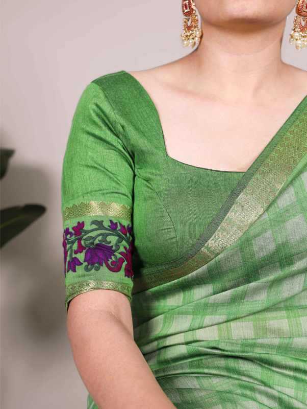 Viscose Chanderi Printed Saree