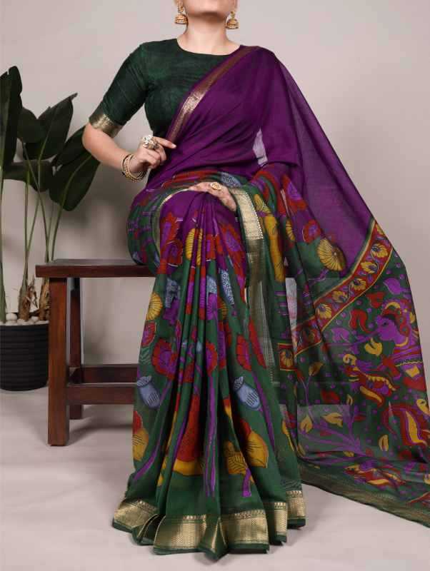 Viscose Printed Saree 7036