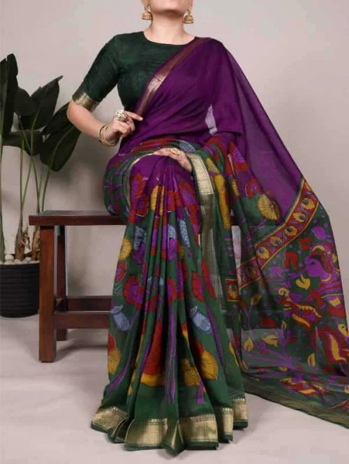 Viscose Printed Saree 7036