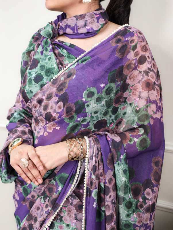 Silk Designer Saree in Bottle Green