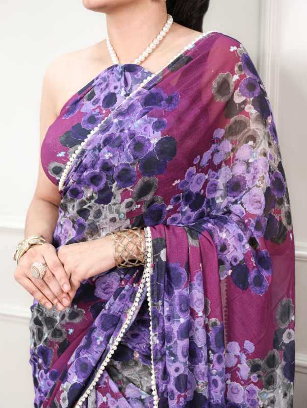 Silk Designer Saree in Bottle Green
