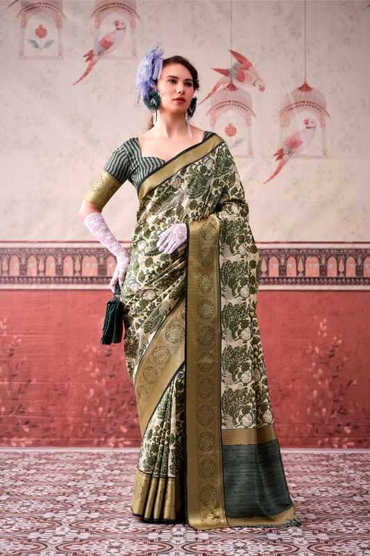 Tussar Silk Printed Saree