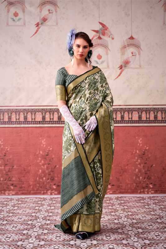 Tussar Silk Printed Saree