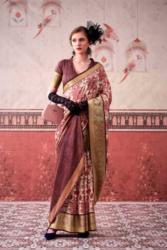 Tussar Silk Printed Saree