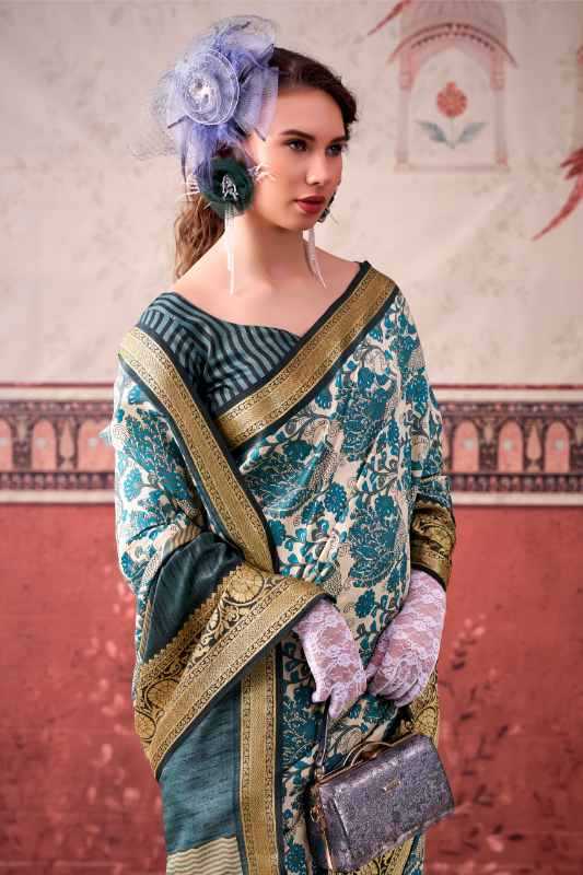 Tussar Silk Printed Saree