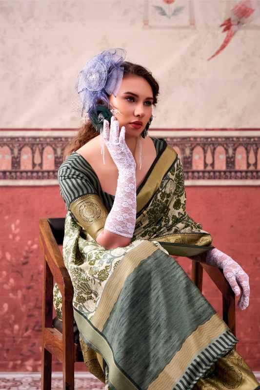 Tussar Silk Printed Saree
