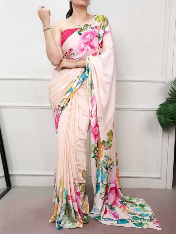 Satin Silk Party Wear Saree