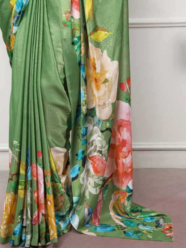 Satin Silk Party Wear Saree