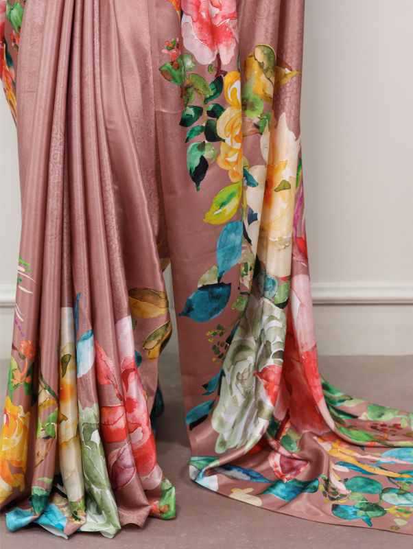 Satin Silk Party Wear Saree