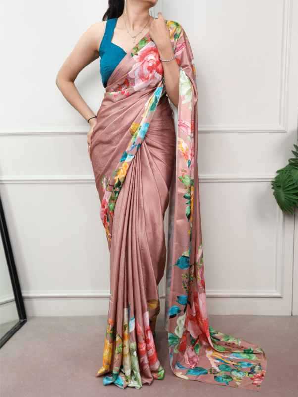 Satin Silk Party Wear Saree