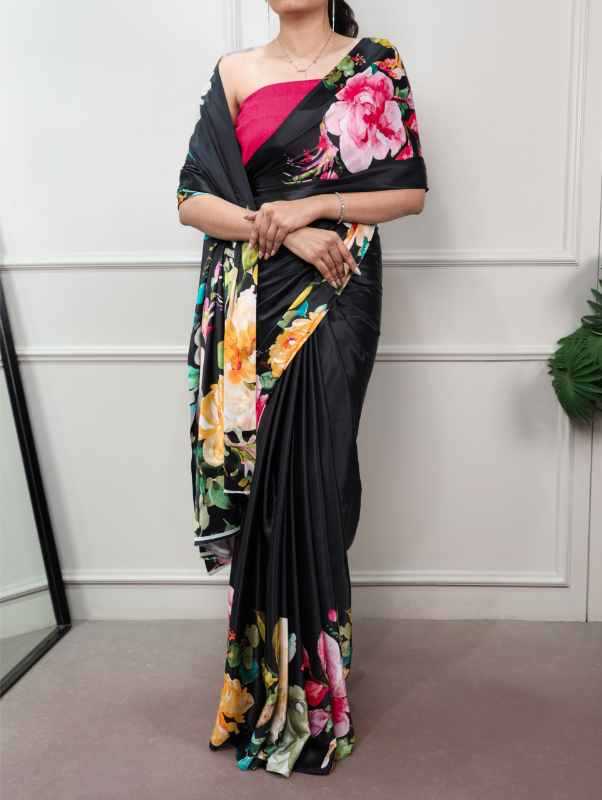 Satin Silk Party Wear Saree