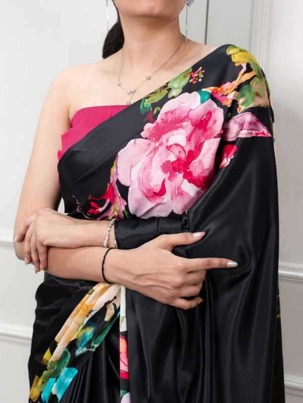 Satin Silk Party Wear Saree