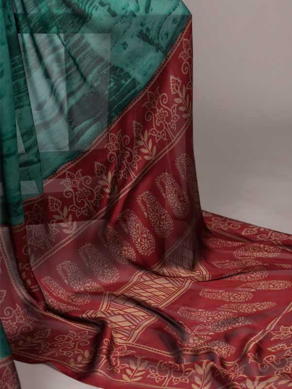 Rangoli Silk Designer Saree in Red