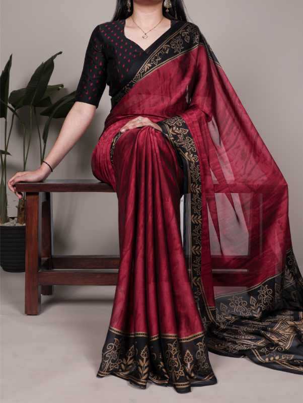 Rangoli Silk Designer Saree in Red